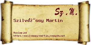 Szilvássy Martin névjegykártya