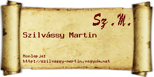 Szilvássy Martin névjegykártya